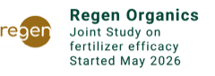 Regen Organics, joint study on fertilizer efficacy, started May 2026